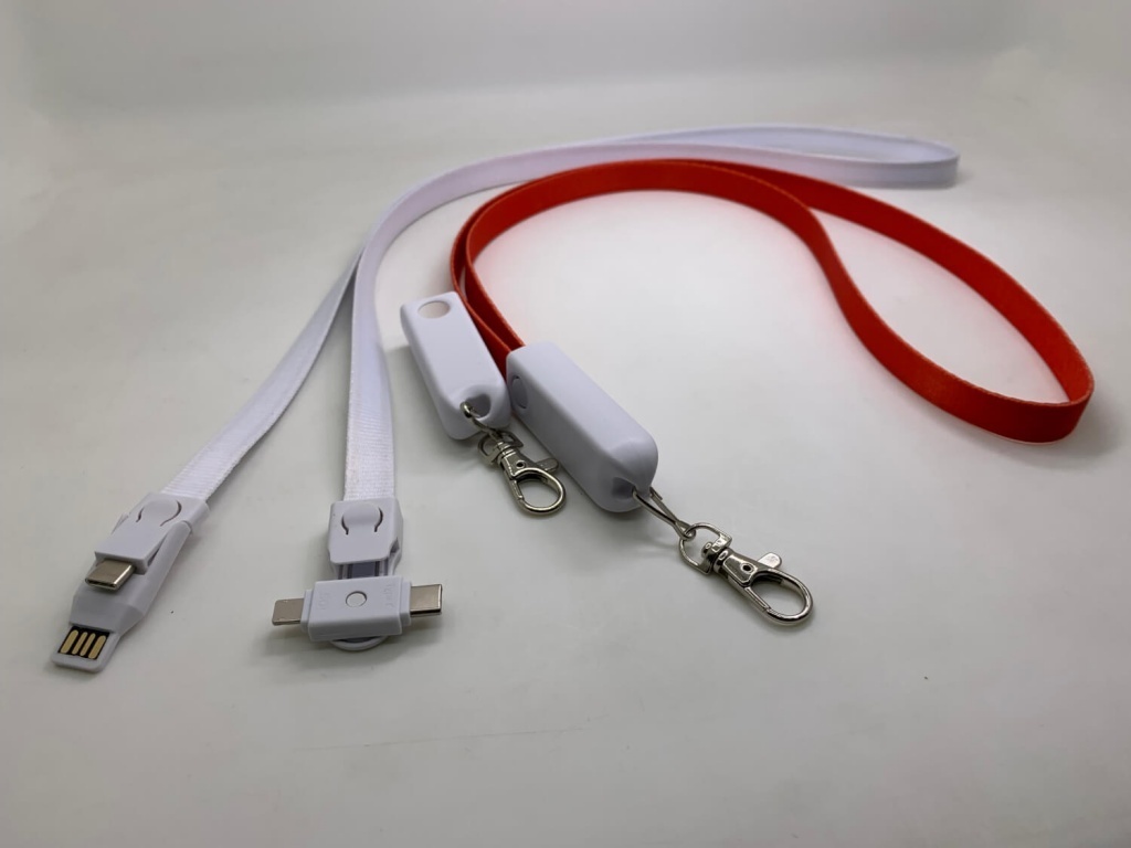 LENNY G - smycz z przewodem do ładowania, 4 w 1