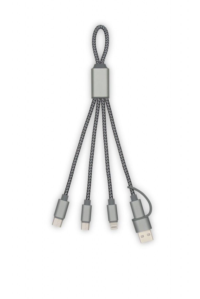 TRIDENT 2 - wzmocniony kabel USB 4w1 - 190mm