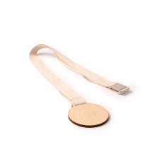 Holden - Bambusowy medalik z bawełnianym paskiem.